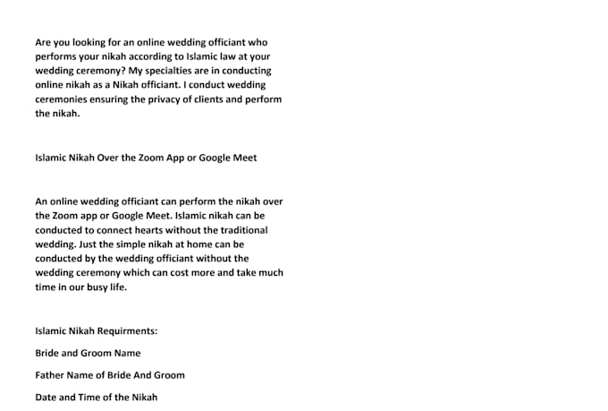 urgent online nikah as an imam provide witness, certificate, wall, wakeel
